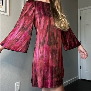Alice & Olivia Long Sleeved Silk Dress